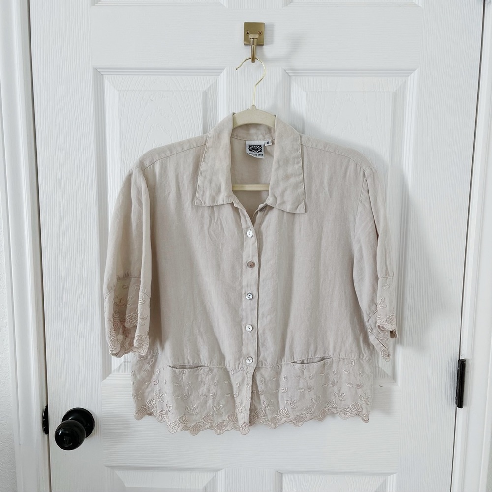 Vintage Johnny Was Embroidered Top Small